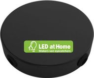 LEDatHOME - Mini capot de plafond cylindrique métallique à 4 trous - boîte de jonction - noir