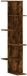 vidaXL Hoekwandschap 36,5x36,5x140 cm bewerkt hout gerookt eikenkleur