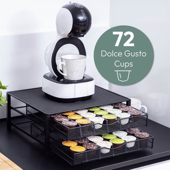 Gadgy Dolce Gusto Capsulehouders 2 Lades - Zwart