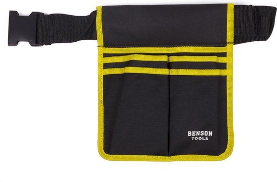 Benson Gereedschapschort - Canvas - 5 vakken - Zwart/Geel