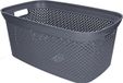 Panier à linge - Gris - Plastique - 34 x 54 x 23 cm - 35 litres - Avec poignées