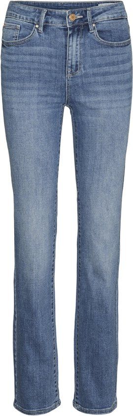 VERO MODA VMFLASH MR STRAIGHT JEANS - Medium Blue Denim - Women's Size L/32