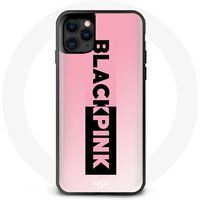 Blackpink Hoesje voor Iphone 13 Mini K-pop Groep Zwart Roze Logo Roze Achtergrond Maniacase