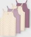 NAME IT NKFSTRAP TOP 4P AOP NOOS Meisjes Onderhemden Buttercream Katoen/Elastaan Ronde hals Mouwloos Maat 104