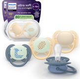 Philips Avent Ultra Soft Nighttime – 6 tot 18 maanden - Glow-in-the-dark fopspeen - 4pack -SCF094/10