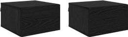 vidaXL Nachtkastje - Set van 2 - Zwart eiken - 35 x 35 x 20 cm