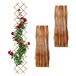 Merkloos / Sans marque Relaxdays Uitschuifbaar Spalier, Set van 3, 270 x 45 cm, Hout, Wandmontage, Klimhulp