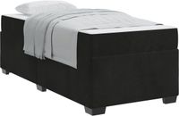 vidaXL Bedframe met matras Zwart 100 x 200 cm Stof
