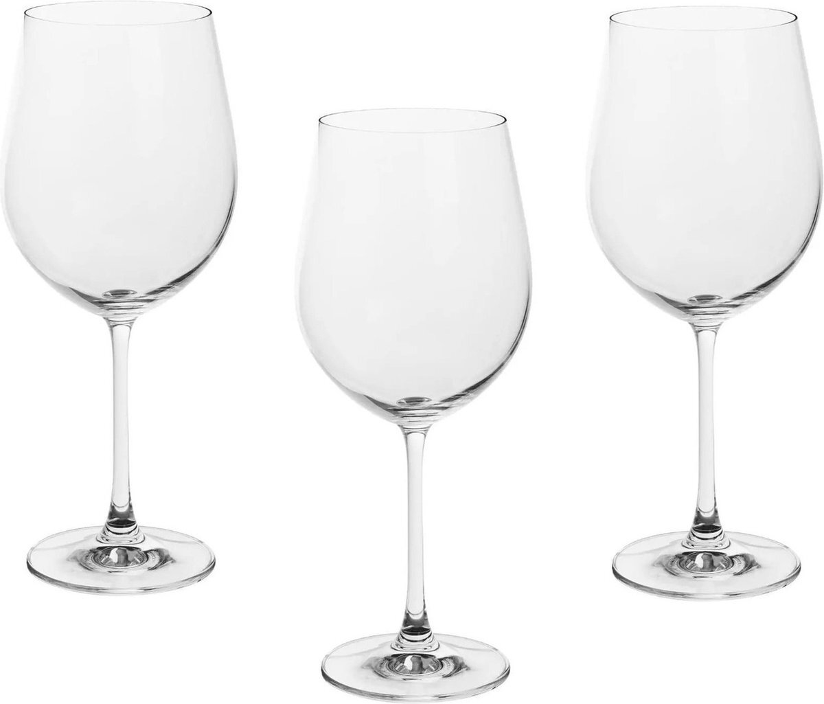 Secret de Gourmet Set van 6x grote wijnglazen voor rode wijn 610 ml van glas - Wijn glazen