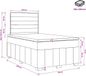 vidaXL Boxspringbed met matras met hoofdeinde Taupe 120 x 200 cm Stof