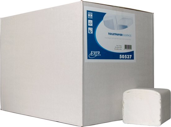 MTS Euro Products Toiletpapier 2-laags Bulkpack Tissue wit 36 x 250 vel