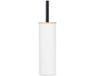 Berilo Alicante Toiletborstel in houder / wc-borstel - rvs metaal met bamboe - wit - 38 cm