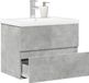 Maison Exclusive - Ensemble de meubles de salle de bain 2 pièces, gris béton, matériau dérivé du bois