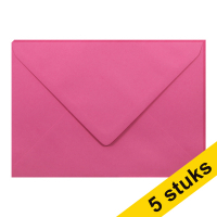 Clairefontaine Clairefontaine gekleurde enveloppen intens roze C5 120 grams (5 stuks)