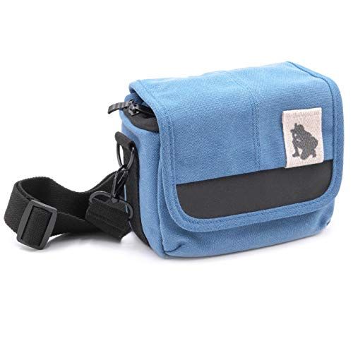 VHBW Camera-tas compatibel met Panasonic Lumix DC-TZ91, DMC-FZ1000, DMC-FZ2000, DMC-FZ300 canvas blauw, grijs