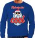 Bellatio Decorations Shoppartners Bv Foute Kersttrui / sweater - Stoere kerstman - motherfucking cool - blauw voor heren - kerstkleding / kerst outfit L