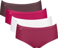 Sloggi Basic+ Midi C4P Dames Onderbroek - Rood Bruin Combinatie (4 stuks)