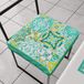 PETTI Artigiani Italiani - Zitkussen voor keukenstoel met elastiek, 2 stuks, stoelhoezen van microvezel met elastiek, stoelkussen met veer, design Vietri Aqua, 100% Made in Italy