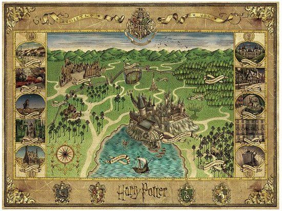Ravensburger Harry Potter De kaart van Zweinstein Puzzel 1500 Stukjes