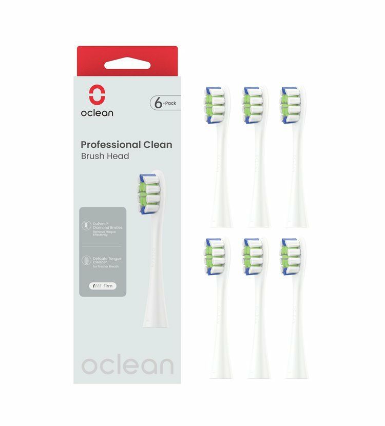 Oclean P1C1 W06 - Opzetborstels - 6 stuks - Wit - Extra zacht