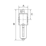 RIEGLER FU 6202-M mistolie met metalen houder en kijkbuis
