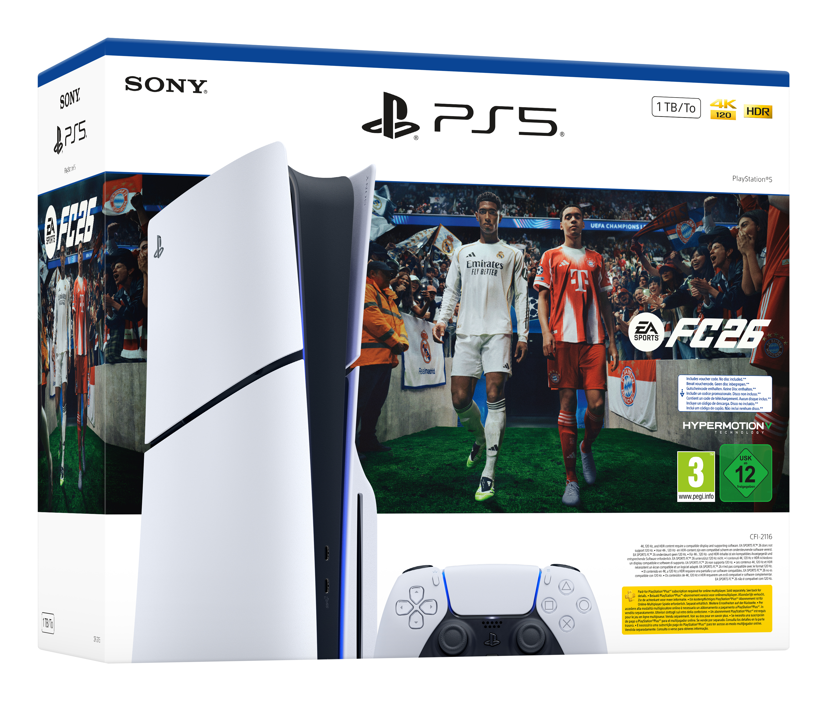 Sony PlayStation 5 + EA Sports FC 26 Bundle 1 TB - Black/White