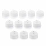 InnovaGoods® 12 stuks kaarsen met vlammeneffect, kaarsenset, warm licht, niet heet en brandt niet, lange levensduur (70-75 uur), aan/uit-knop, witte kleur.