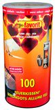 Favorit 1210 Aanmaakblokjes voor open haard, 100 stuks, vuurkussen, open haard, kolenaansteker, aanmaakblokjes