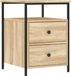 vidaXL Nachtkastje 44x45x60 cm bewerkt hout sonoma eikenkleurig