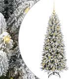 vidaXL Kunstkerstboom Wit 120 cm PVC, Plastic, Staal, PE