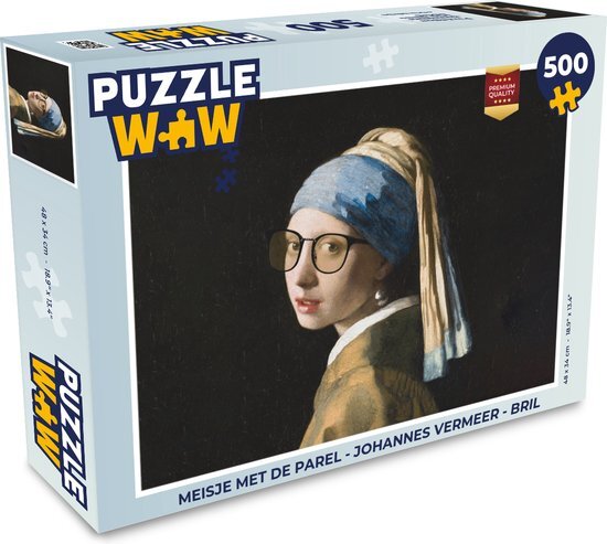 MuchoWow Puzzel Meisje met de parel - Johannes Vermeer - Bril - Legpuzzel - Puzzel 500 stukjes