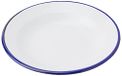ibili Plat Blanca 22x4 cm acier émaillé blanc/bleu