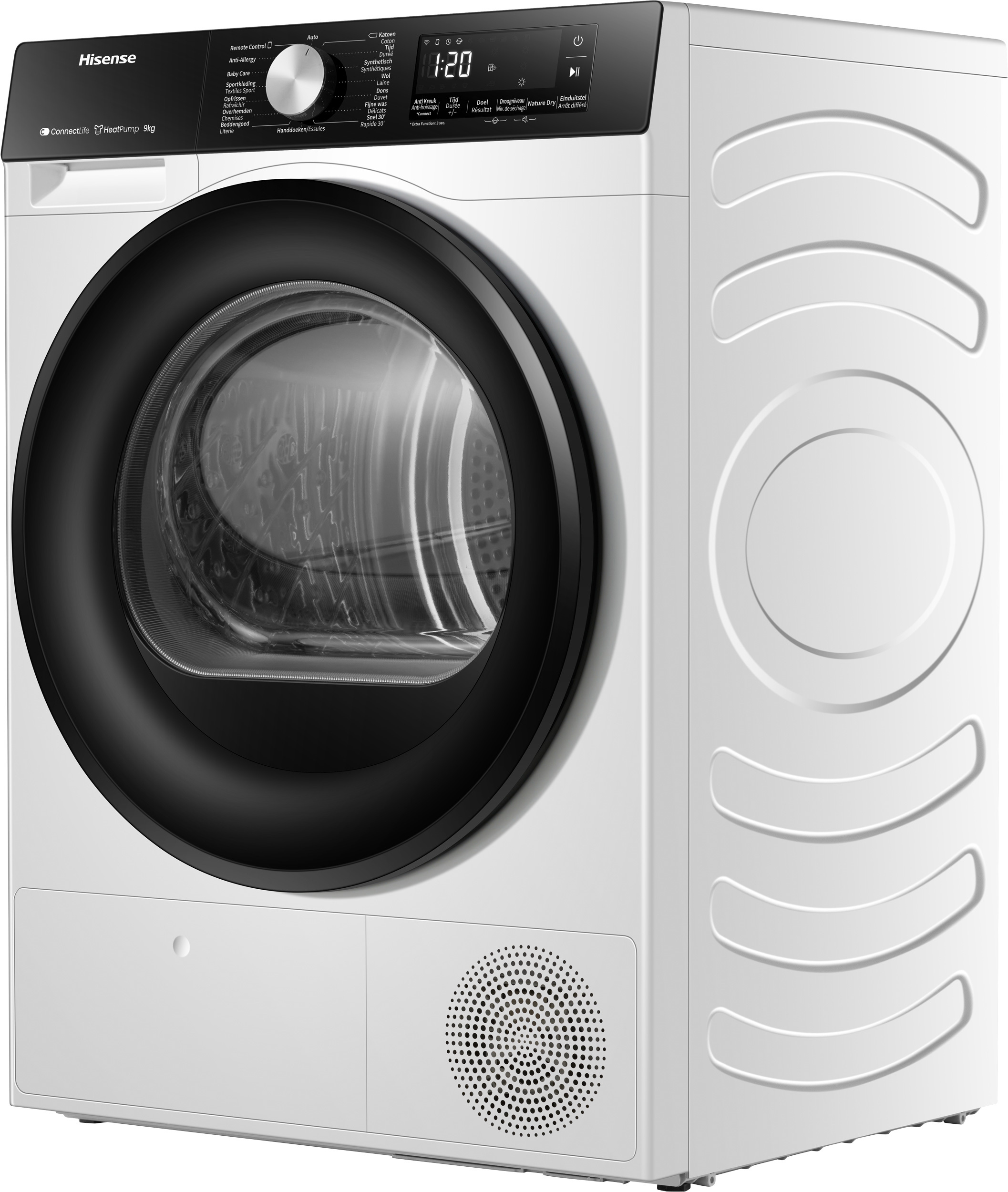 Hisense DH3S902BW3 - Warmtepompdroger - 9 kg - A+++ - ConnectLife - Wit