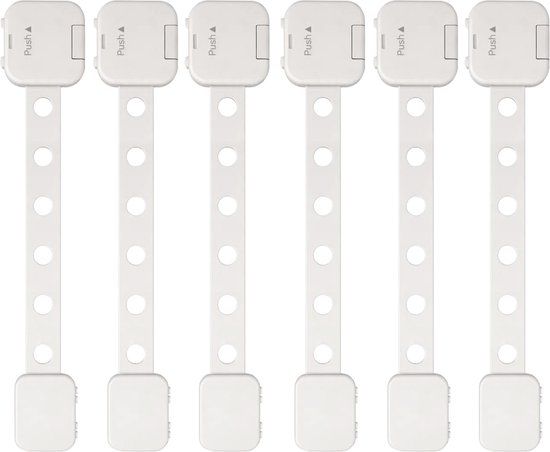 Nuvance Kinderslot Kastjes - 6 Stuks - Wit