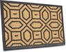 Hanse Home Deurmat Kokos en Rubber voor Binnen en Buiten - Buitenmat met Vuilvanger, Natuurlijk, Buiten Geometrisch Patroon, Weerbestendig en Antislip voor Hal, Terras, Entree - 45x75cm