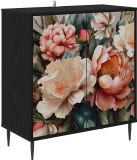 vidaXL Dressoir BORNE Zwart Bewerkt hout 69 x 33 x 76 cm