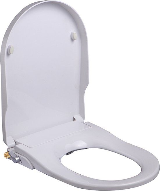 Wiesbaden Luxe douche-WC zitting stroomloos wit - Duroplast - Soft-close - 2 jaar garantie
