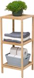 alpina Badkamerrek - 3 Etages - 33 x 32 x 77,5 CM - Badkamermeubel - Ecologisch Bamboe Hout