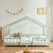 en.casa Lit enfant Treviolo avec protection anti-chute et matelas 140x200 menthe