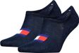 Tommy Hilfiger 2-pack Footie Sokken Blauw Katoen Maat 42