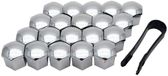 OEM Riloer Hexagonal Protection Caps, 20X 19mm, Silver