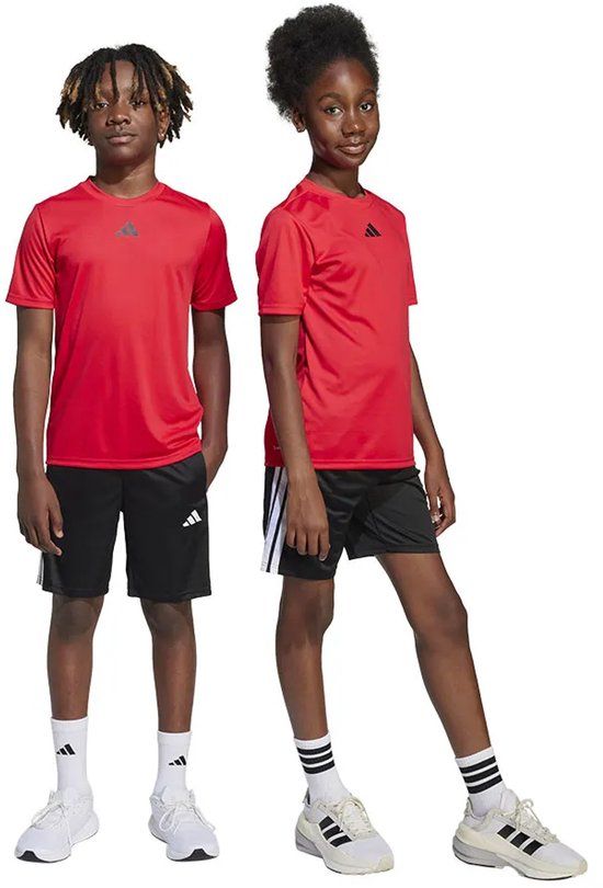 Adidas Train Essentials 3 Stripes Tee Korte Mouw Set Rood 15-16 Years Kinderen