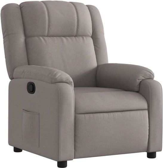 vidaXL Fauteuil verstelbaar stof taupe