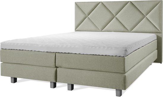 Soft bedden Boxspring Luxe 160x220 Ruiten Groen - Soft bedden