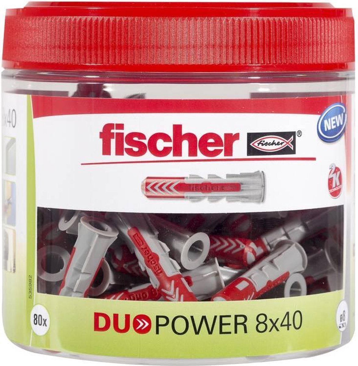 Fischer fietsen Fischer Plug, DUOPOWER 8 x 40, ronde doos