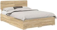 vidaXL Bedframe met lade Sonoma Eik 150 x 200 cm Bewerkt hout