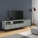 Maison Exclusive TV-meubel OSLO met metalen poten, grijs, massief grenenhout