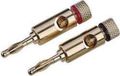 Merkloos High-End Luidsprekerconnector Stekker, recht Aantal polen: 1 Goud 2 stuk(s)