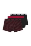 HUGO Boxershorts rood / zwart / wit