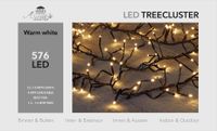 Anna's Collection Clusterverlichting - 576 LED - Warm Wit - 7.5 m - Zwart